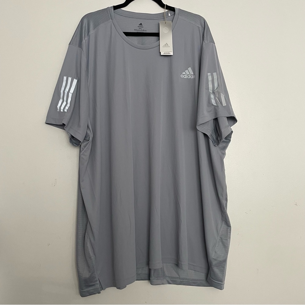 Men’s Adidas Own The Run Tee Halo Silver Size 4XL